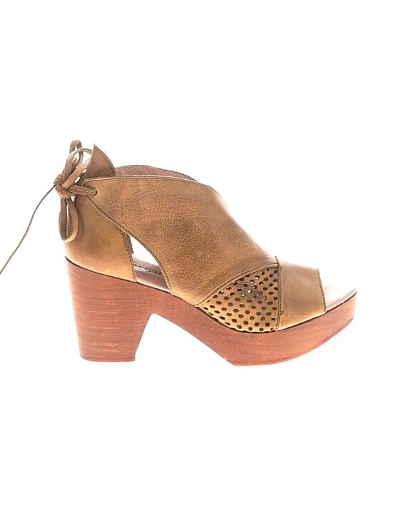 Free People Shoes - Free People Women's "Revolver" Open-Toe Clog In Tan/Khaki - Size 5-1/2